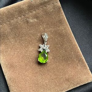 Elegant Silver and Green Pendant
